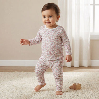 Juniors Pyjama Set with Floral Print - Cotton - Long Sleeves