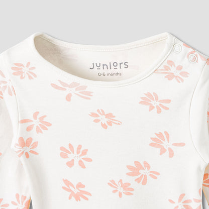 Juniors Pyjama Set with Floral Print - Cotton - Long Sleeves