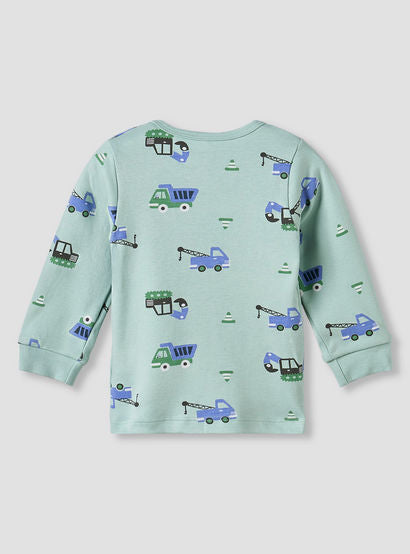 Pack of 2 Juniors Cotton Crew Neck Long Sleeve Pyjama Set with Vehicle Print-baby-boys-clothing-nightwear-pyjamasets-image-4