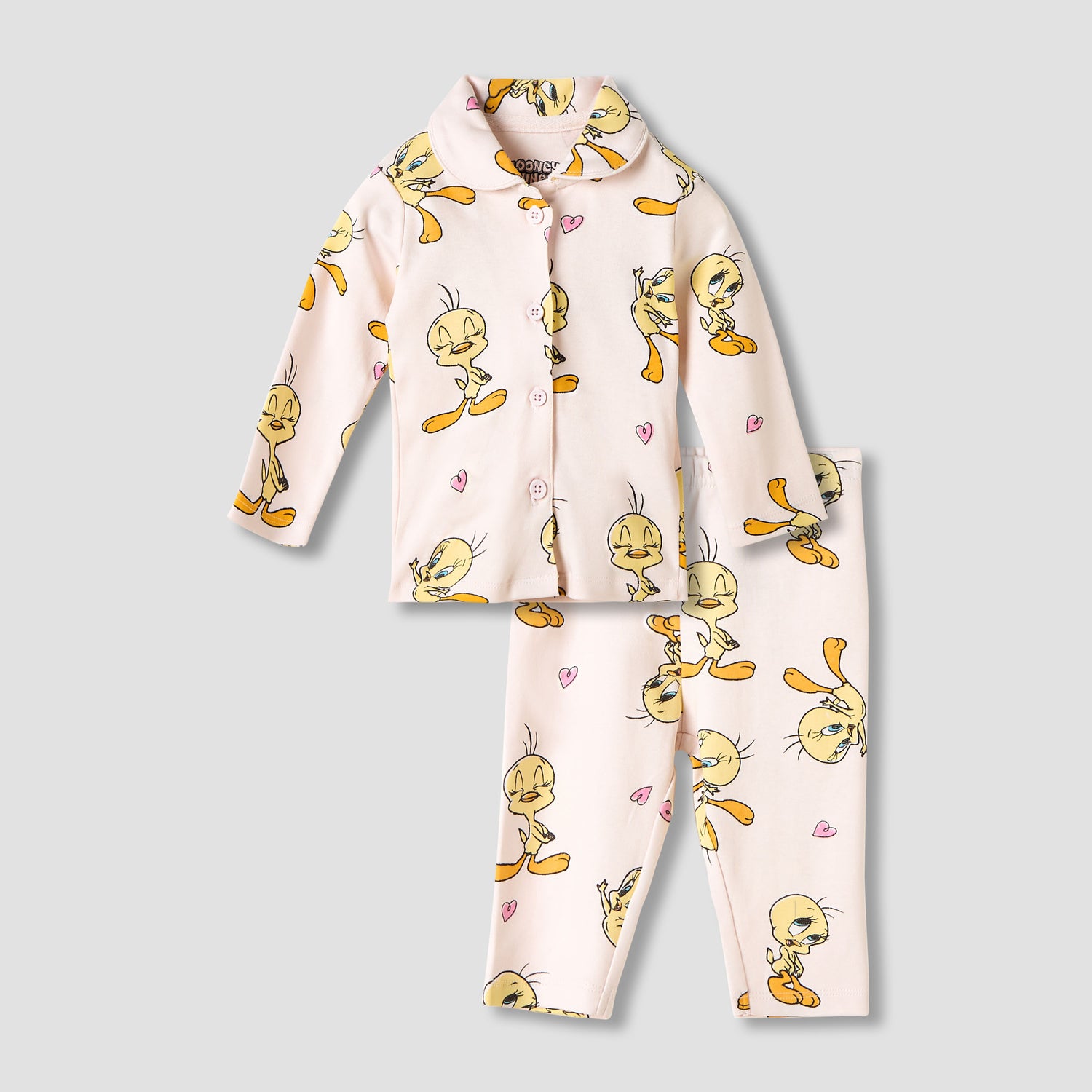 Disney Tweety Print Shirt and Pyjama Set - Pink / 12-18 mths