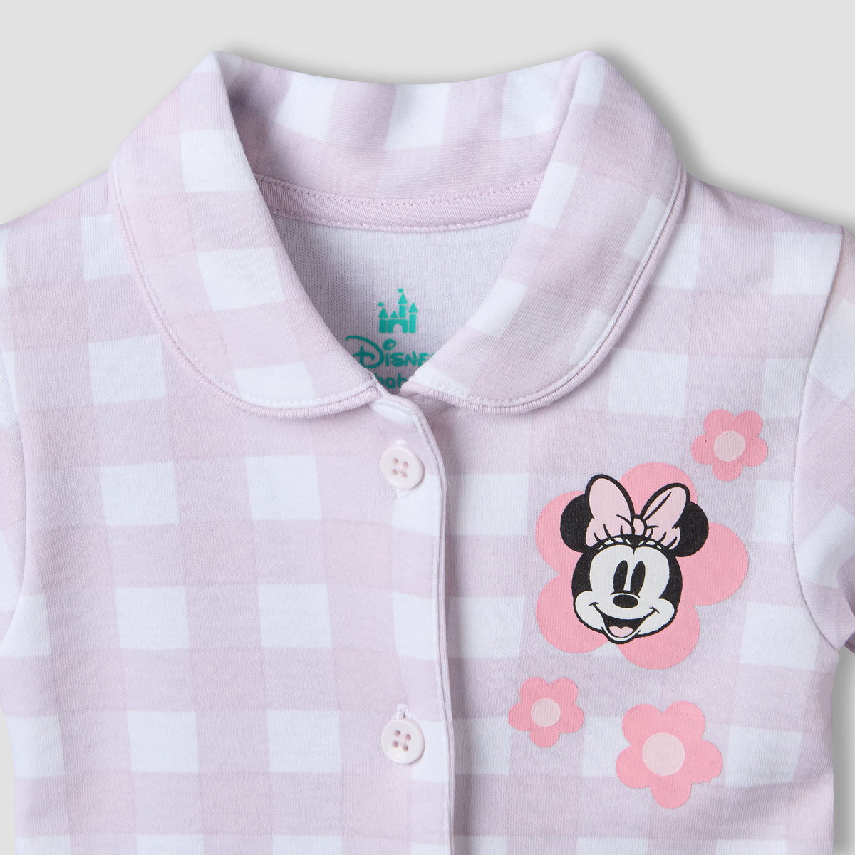 Disney Peter Pan Collar Short Sleeves Shirt and Shorts Set with Minnie Mouse Print