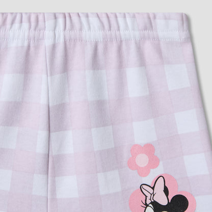 Disney Peter Pan Collar Short Sleeves Shirt and Shorts Set with Minnie Mouse Print