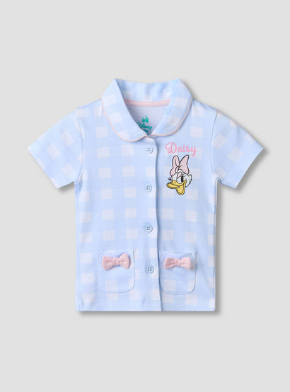 Disney Peter Pan Collar Short Sleeves Shirt and Shorts Set with Daisy Duck Print-baby-girls-clothing-setsandcoords-image-2