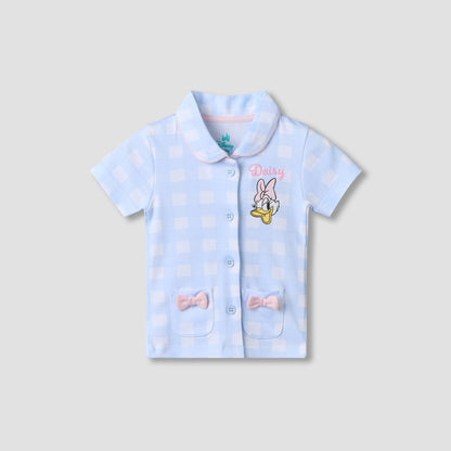 Disney Peter Pan Collar Short Sleeves Shirt and Shorts Set with Daisy Duck Print