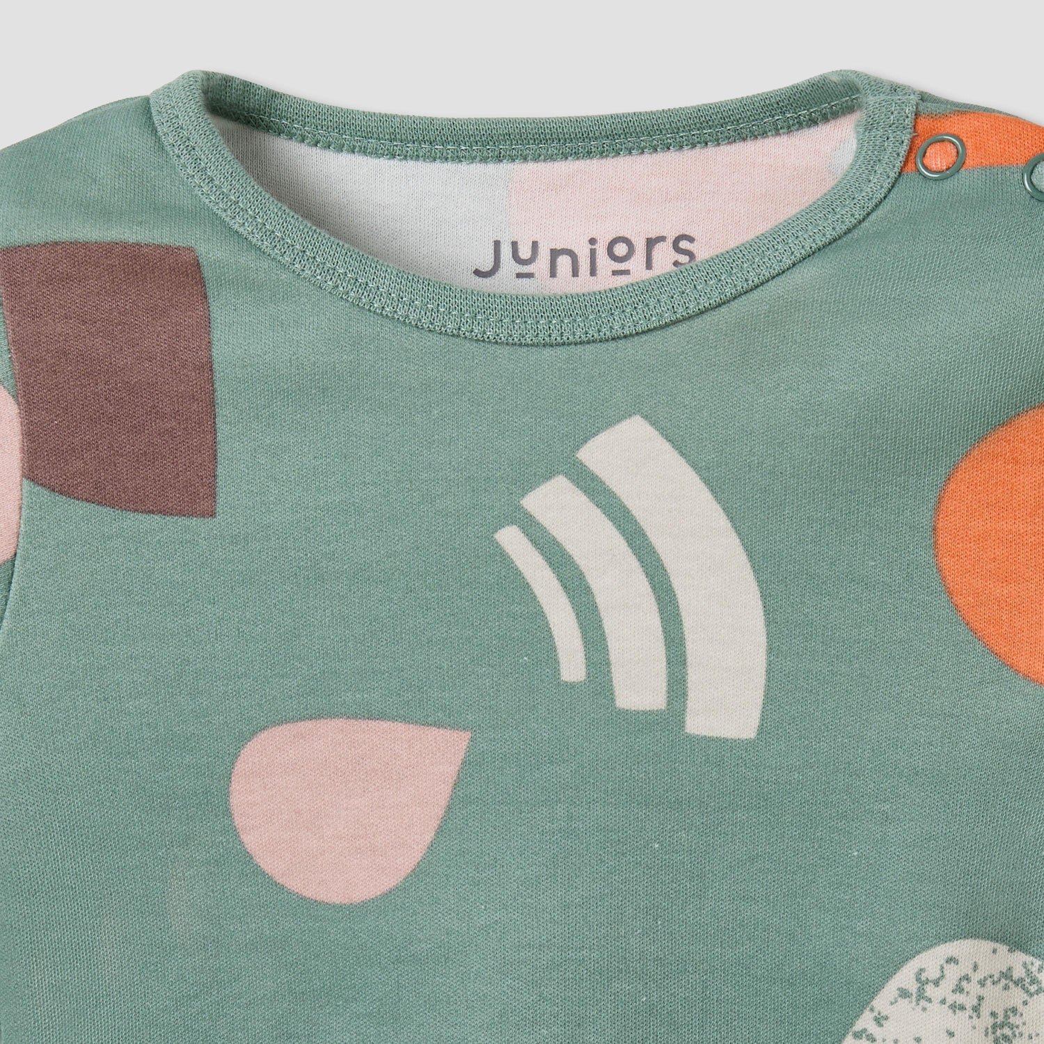 Set of 2 Juniors Cotton Round Neck Long Sleeve Pyjama Set with Snap Button Closure