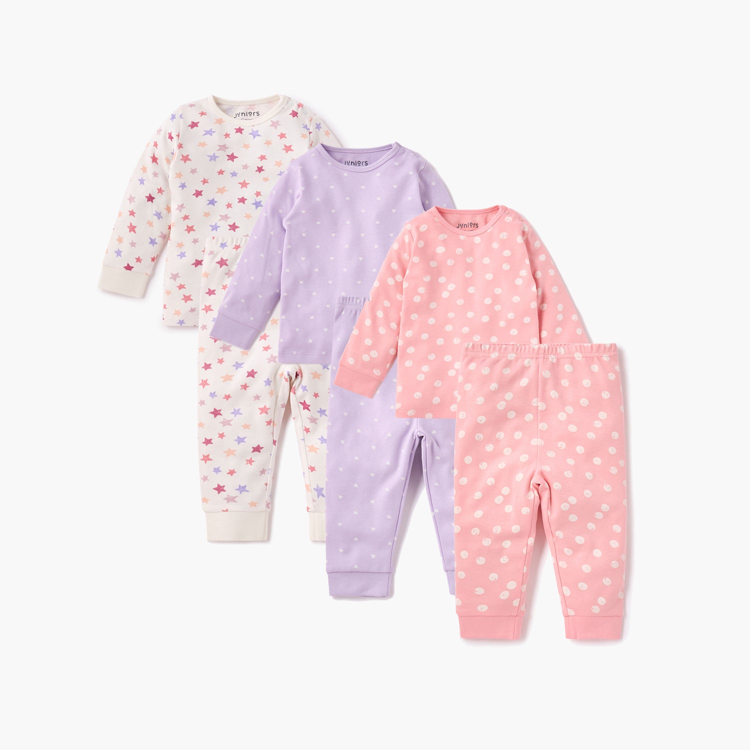 Juniors Printed T-shirt and Pyjama - Set of 3 - Multicolour / 12-18 mths