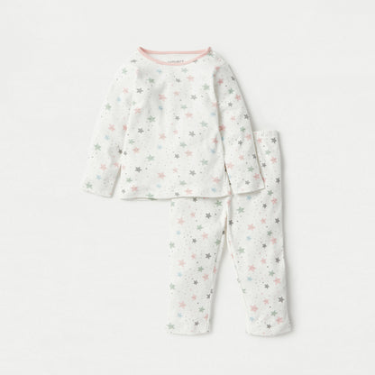 Juniors Star Print T-shirt and Pyjama Set