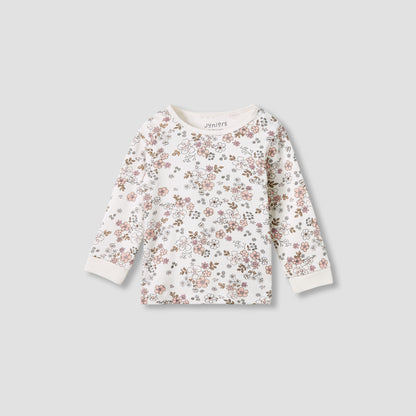 Juniors Pyjama Set with Floral Print - Cotton - Long Sleeves