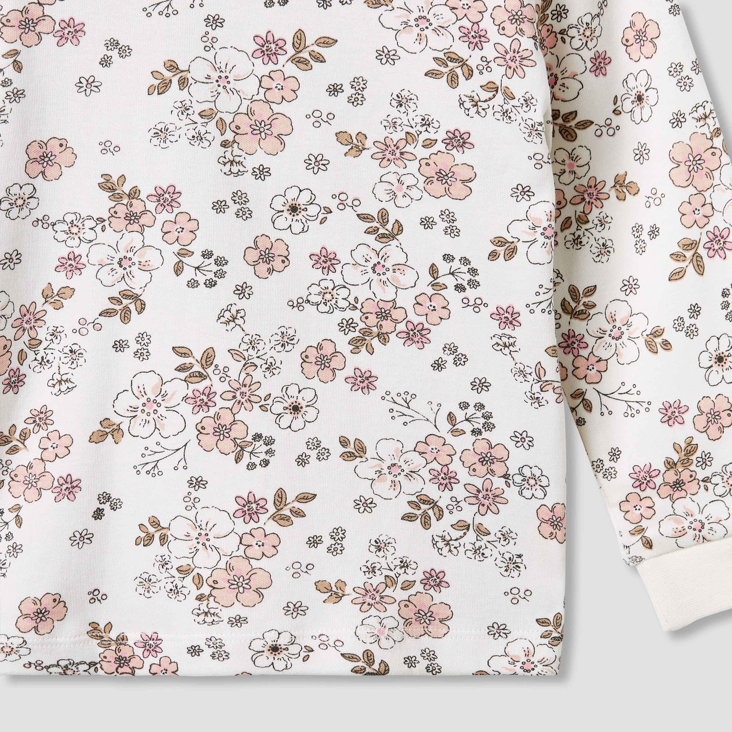 Juniors Pyjama Set with Floral Print - Cotton - Long Sleeves