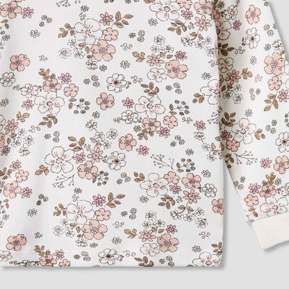 Juniors Pyjama Set with Floral Print - Cotton - Long Sleeves