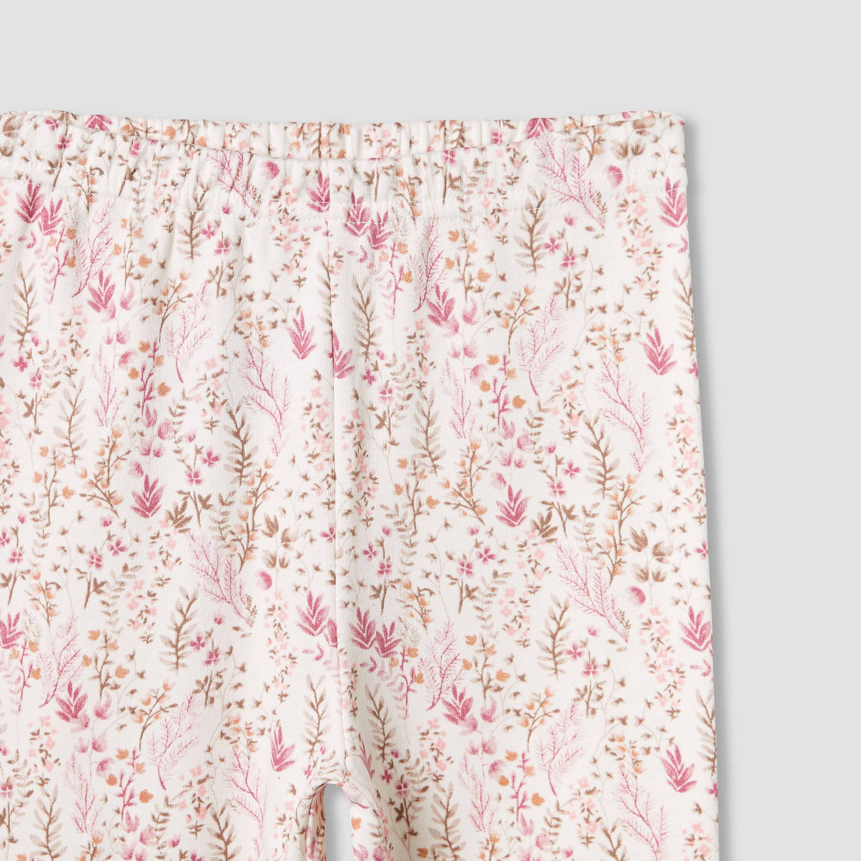 Juniors Pyjama Set with Floral Print - Cotton - Long Sleeves