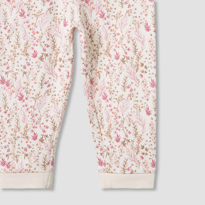 Juniors Pyjama Set with Floral Print - Cotton - Long Sleeves