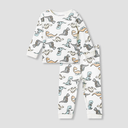 Juniors Dinosaur Print T-shirt and Pyjama Set - Blue / 12-18 mths