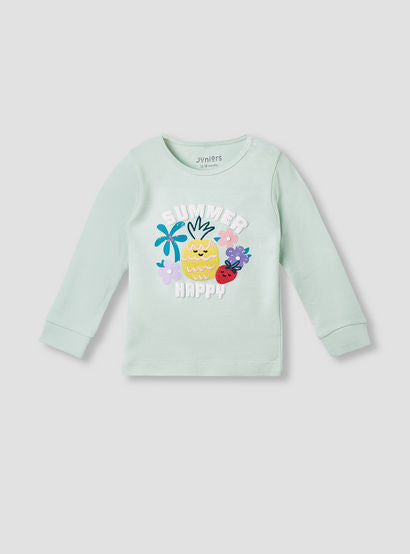 Juniors Printed T-shirt and Pyjama Set-baby-girls-clothing-nightwear-pyjamasets-image-2