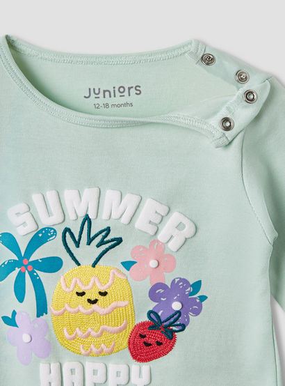 Juniors Printed T-shirt and Pyjama Set-baby-girls-clothing-nightwear-pyjamasets-image-4