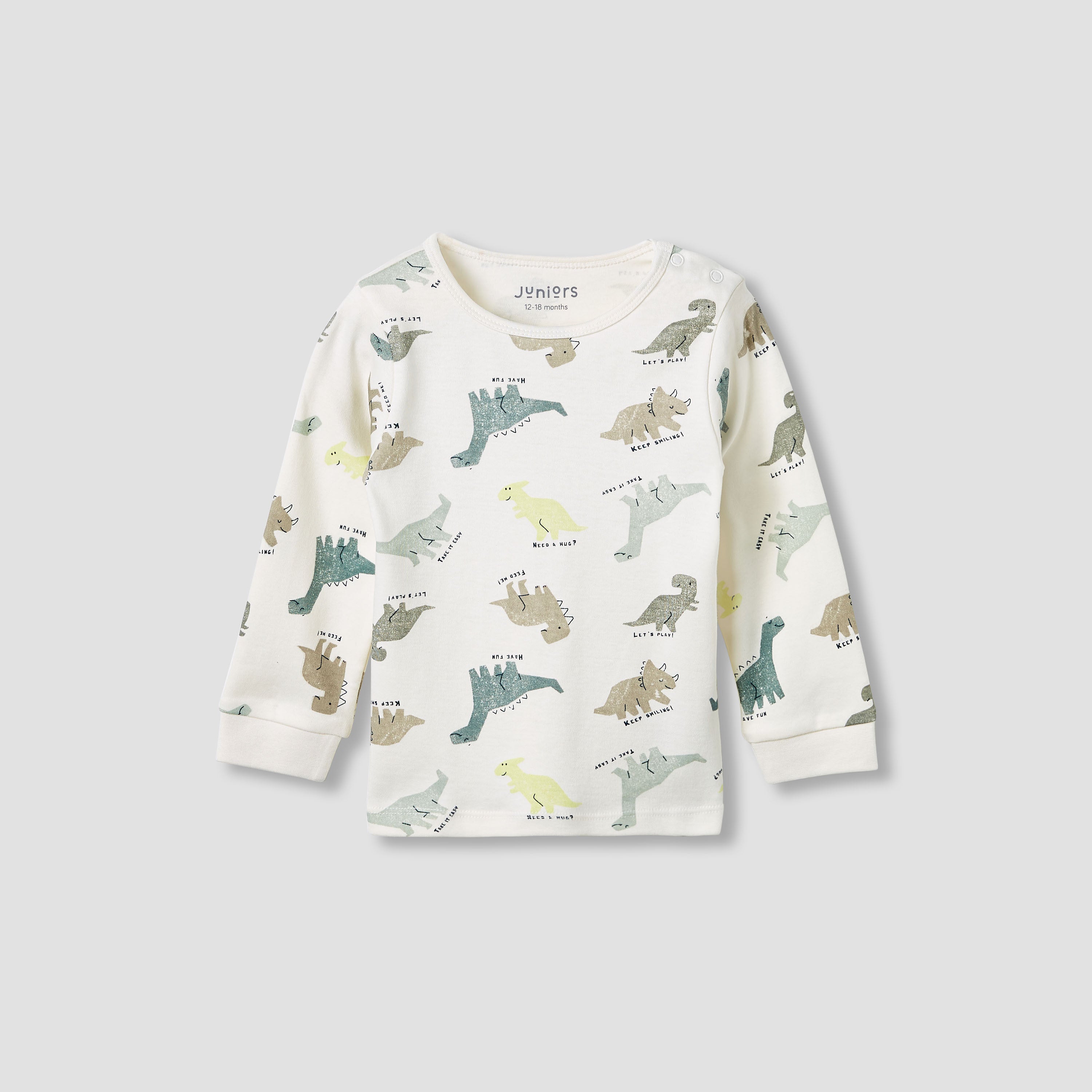 Juniors Dinosaur Print T-shirt and Pyjama Set