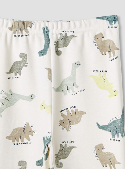 Juniors Dinosaur Print T-shirt and Pyjama Set-baby-boys-clothing-nightwear-pyjamasets-image-7