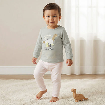 Juniors Dinosaur Print T-shirt and Pyjama Set