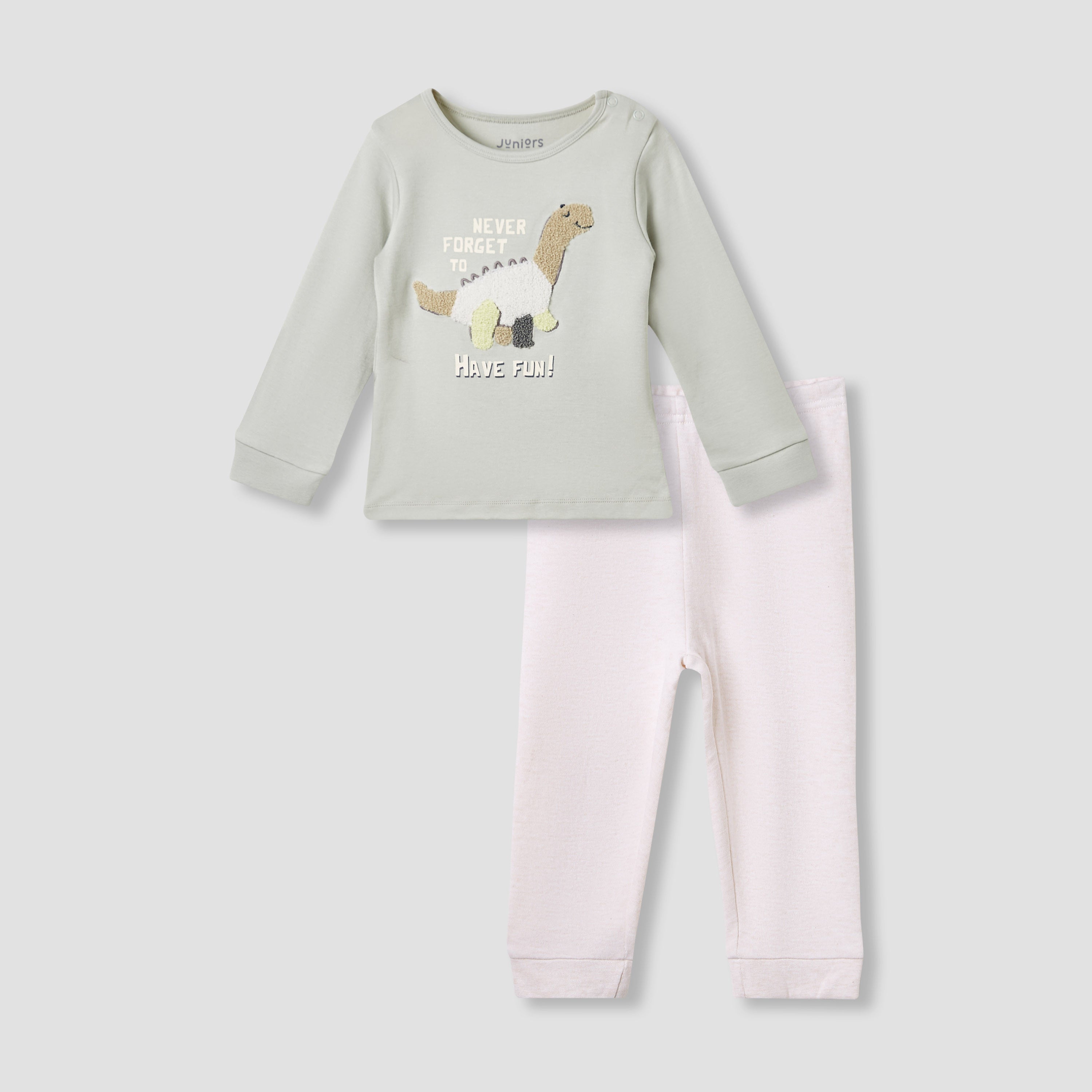 Juniors Dinosaur Print T-shirt and Pyjama Set