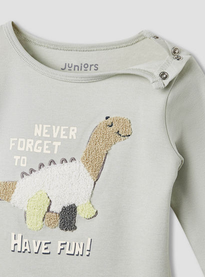 Juniors Dinosaur Print T-shirt and Pyjama Set-baby-boys-clothing-nightwear-pyjamasets-image-5