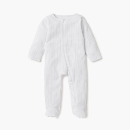 Juniors Striped Closed Feet Sleepsuit with Long Sleeves - Set of 7