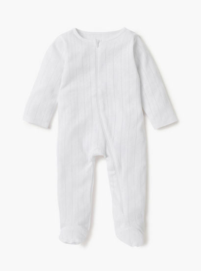 Juniors Striped Closed Feet Sleepsuit with Long Sleeves - Set of 7-baby-girls-clothing-nightwear-sleepsuits-image-4