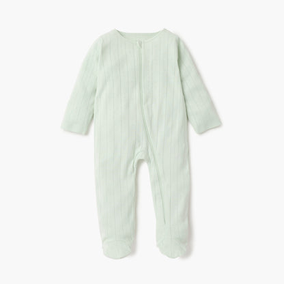 Juniors Striped Closed Feet Sleepsuit with Long Sleeves - Set of 7