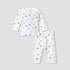 Juniors Pyjama Set with Bear Print - Cotton - Long Sleeves - Round Neck - Cream / 12-18 mths
