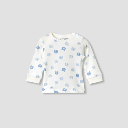 Juniors Pyjama Set with Bear Print - Cotton - Long Sleeves - Round Neck