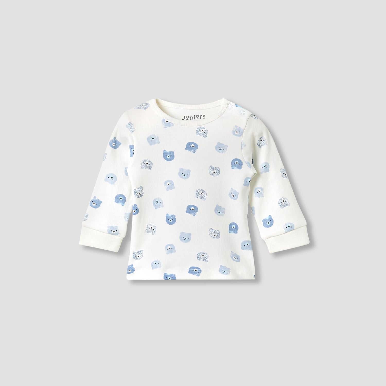Juniors Pyjama Set with Bear Print - Cotton - Long Sleeves - Round Neck