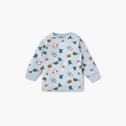 Juniors All-Over Animal Print T-shirt and Pyjama Set