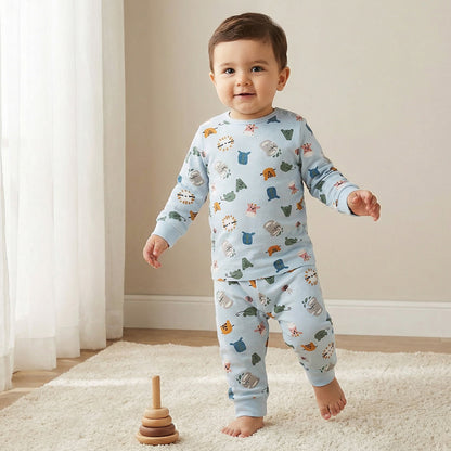 Juniors All-Over Animal Print T-shirt and Pyjama Set