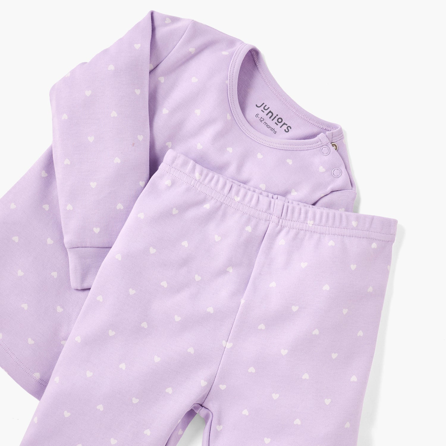 Juniors Heart Print T-shirt and Pyjama Set