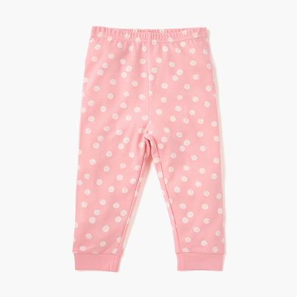 Juniors Polka Dot Print T-shirt and Pyjama Set