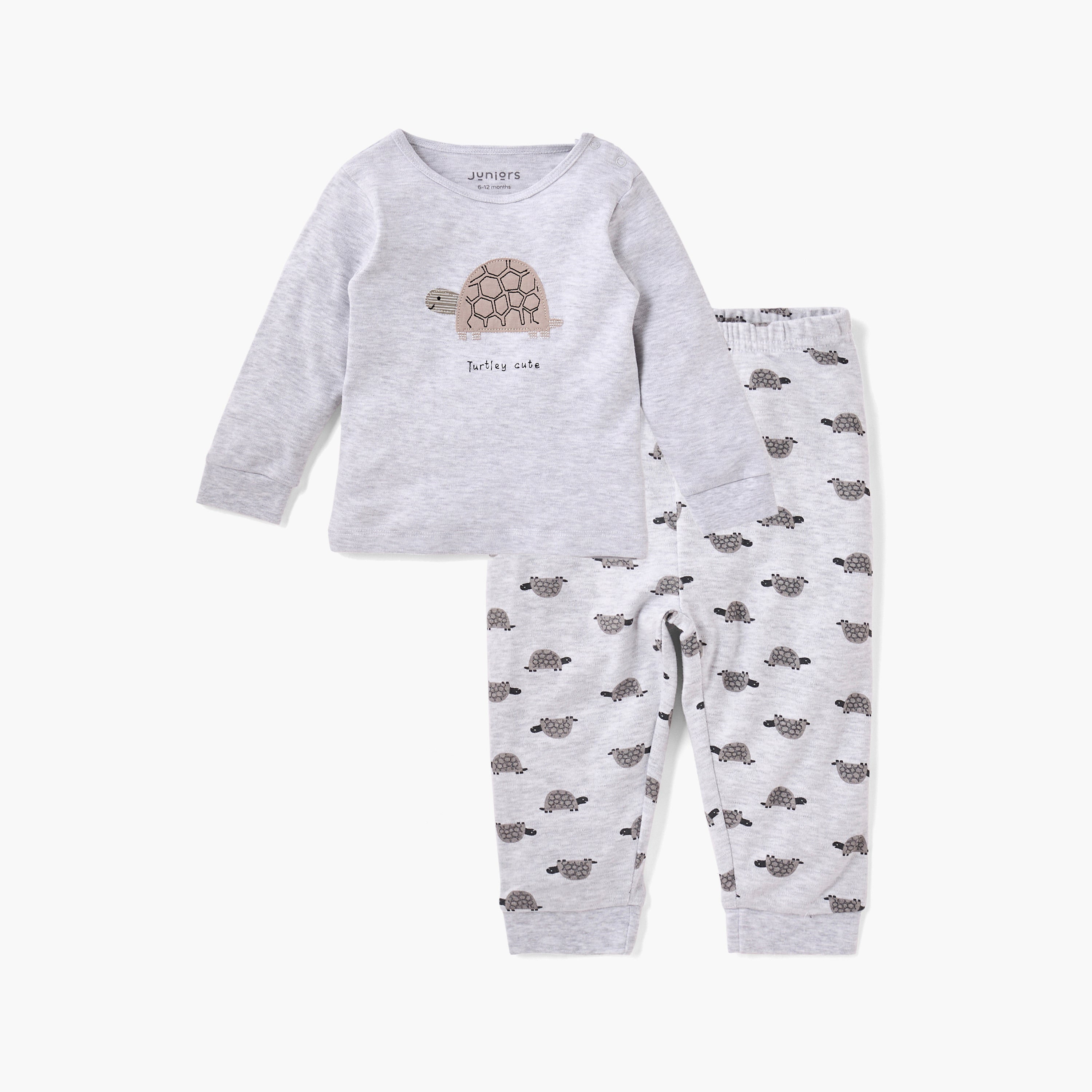 Juniors Turtle Print T-shirt and Pyjama Set