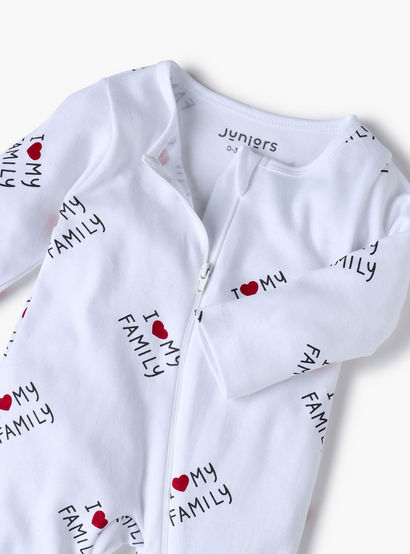 Juniors Printed Sleepsuit with Long Sleeves and Zip Closure-baby-girls-clothing-nightwear-sleepsuits-image-4
