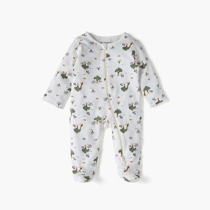 Juniors All-Over Print Closed Feet Sleepsuit with Long Sleeves
