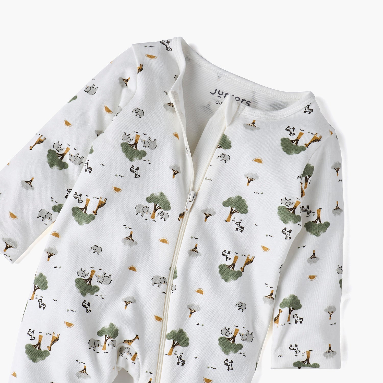 Juniors All-Over Print Closed Feet Sleepsuit with Long Sleeves