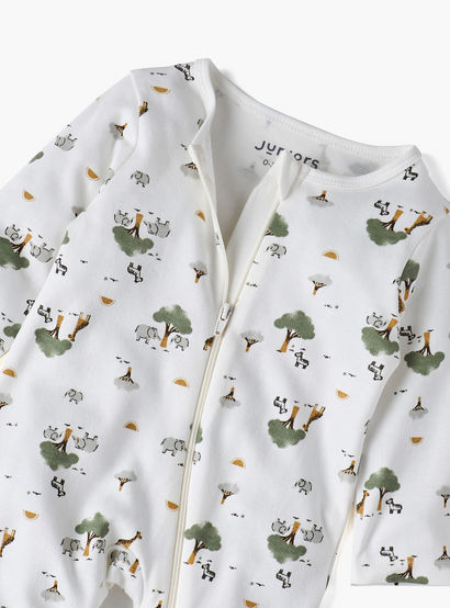 Juniors All-Over Print Closed Feet Sleepsuit with Long Sleeves-baby-boys-clothing-nightwear-sleepsuits-image-4