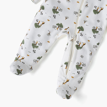 Juniors All-Over Print Closed Feet Sleepsuit with Long Sleeves