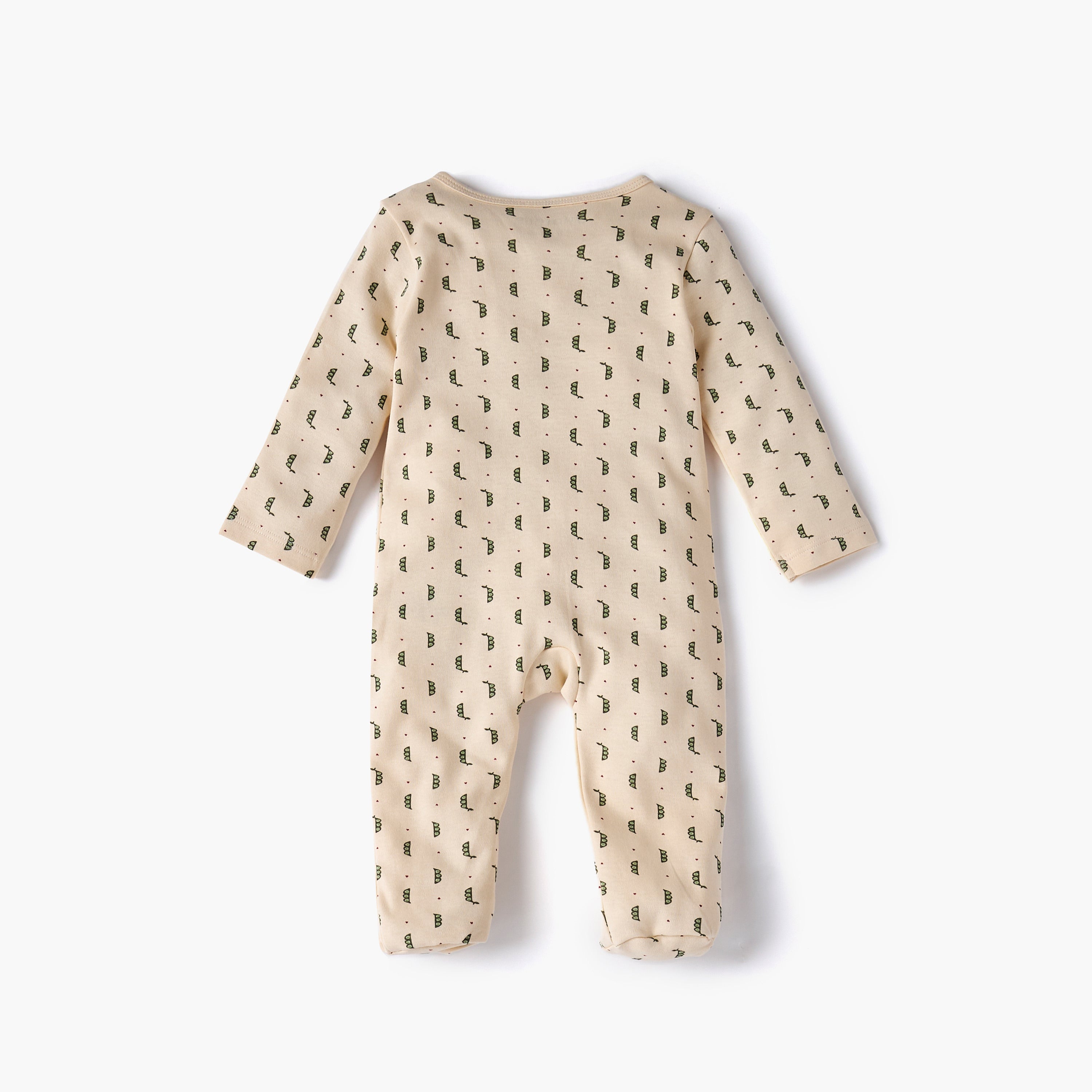 Juniors Printed Sleepsuit with Long Sleeves and Zip Closure