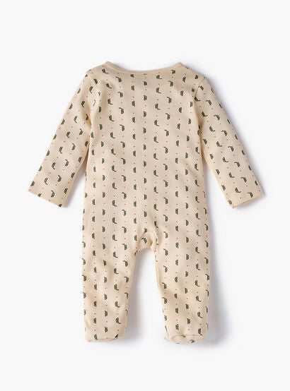 Juniors Printed Sleepsuit with Long Sleeves and Zip Closure-baby-girls-clothing-nightwear-sleepsuits-image-3