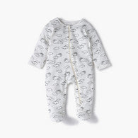 Juniors Cloud Print Sleepsuit with Long Sleeves and Zip Closure-undefined-image-1