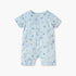 Juniors Graphic Print Romper with Short Sleeves and Button Closure - Blue / 12-18 mths