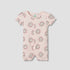 Disney Round Neck Short Sleeves Romper with Marie Print