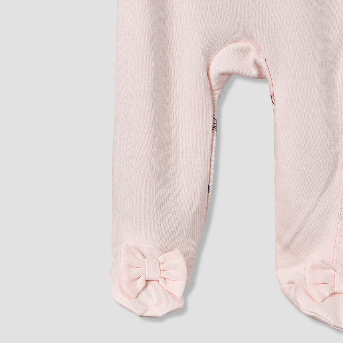 Disney Cotton Crew Neck Long Sleeves Sleepsuit with Minnie Mouse Applique
