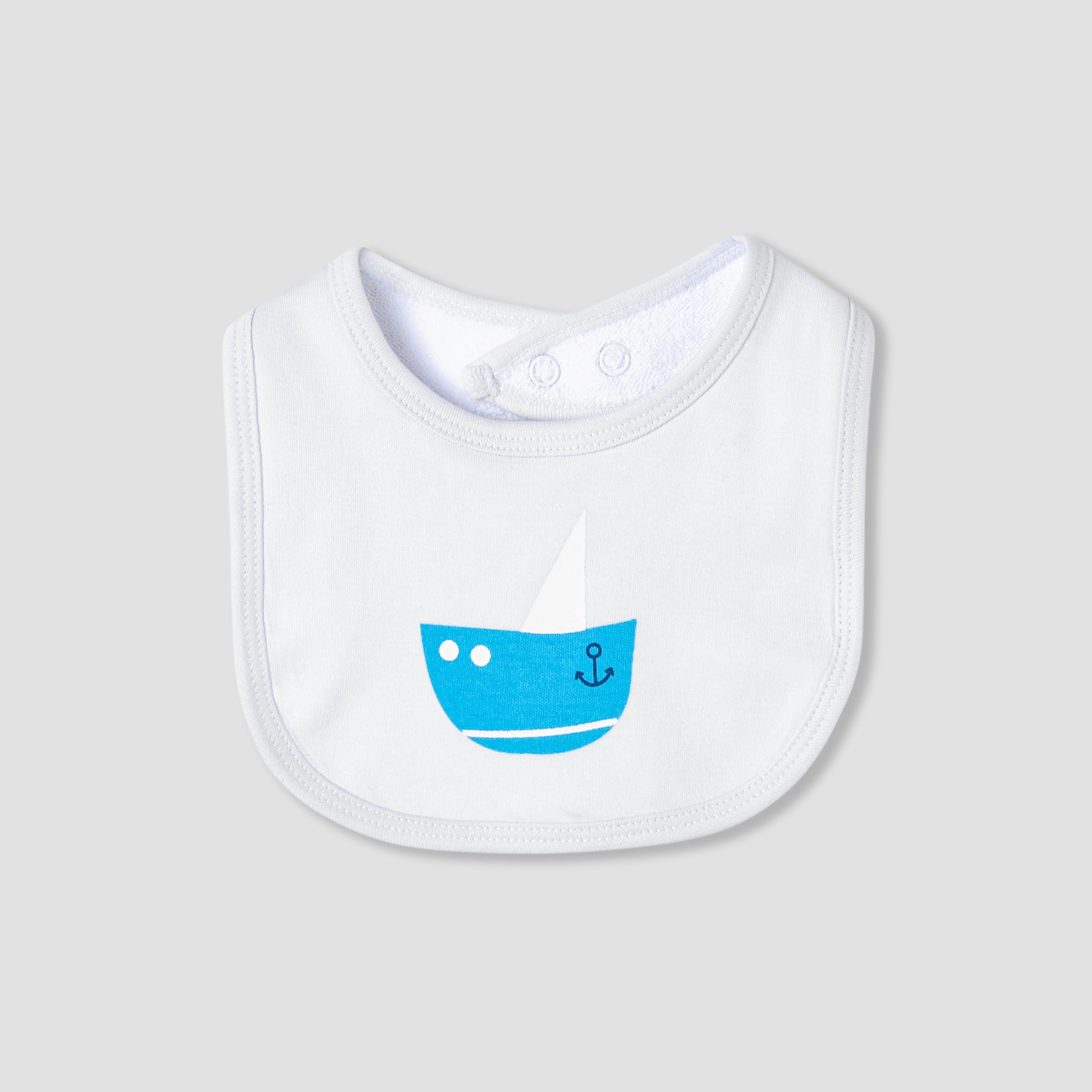 Juniors Round Neck Sleepsuit with Bib - Cotton - Long Sleeves
