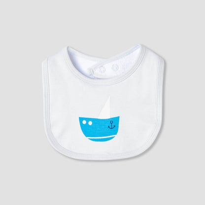 Juniors Round Neck Sleepsuit with Bib - Cotton - Long Sleeves