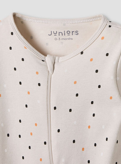 Juniors Crew Neck Sleepsuit with Bib - Cotton - Long Sleeves-baby-boys-clothing-nightwear-sleepsuits-image-4