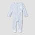 Juniors Round Neck Footed Sleepsuit with Fish Print - Cotton - Long Sleeves - Blue / 12-18 mths